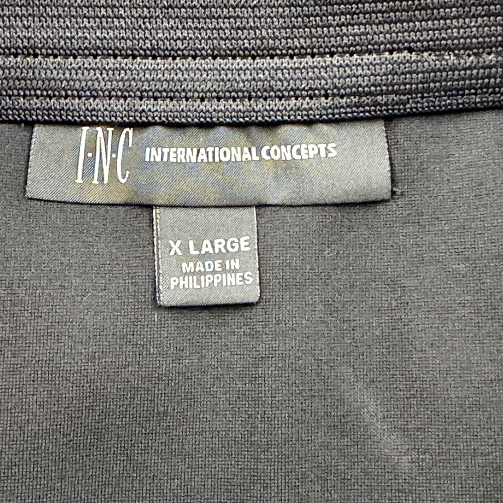 INC International Concepts Womens XL Black Zip Front Mini Skirt Contrast Stitch - Picture 3 of 7